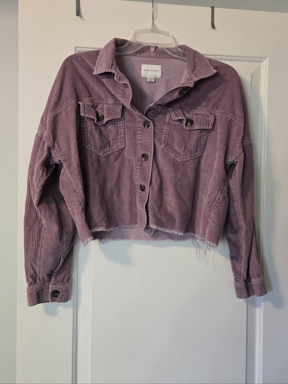 XS American Eagle Cropped Corduory Shacket